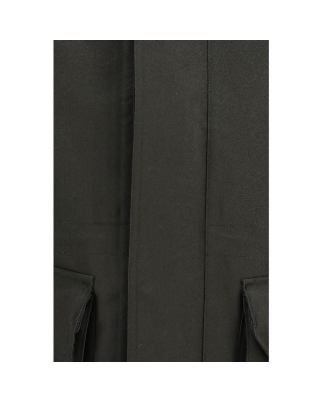 GR10K Black Polyester Parka for men