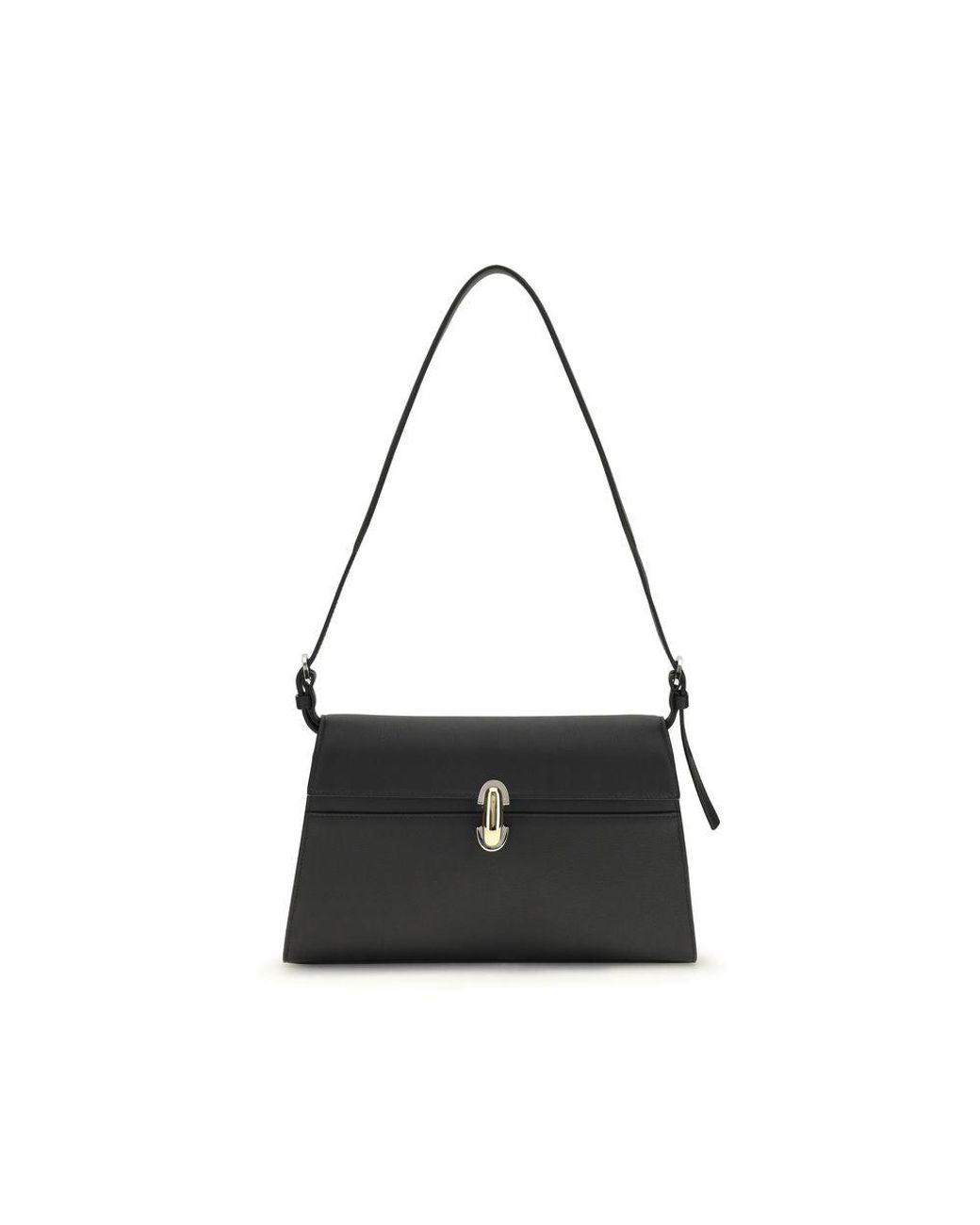 SAVETTE Black Calf Leather Bos Taurus Shoulder Bag