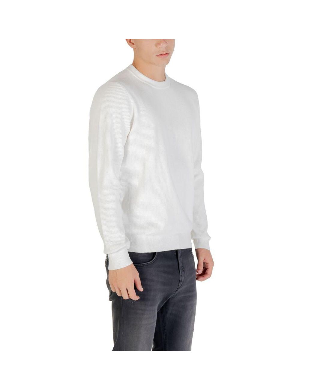 Antony Morato White Beige Polyester Sweatshirt for men