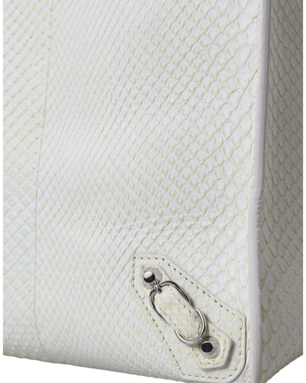 Balenciaga Natural Chic Python Leather Tote