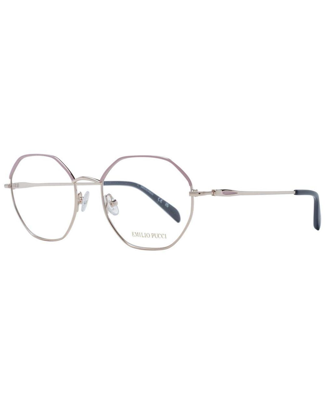 Emilio Pucci Metallic Metal Glasses (Frames) for men