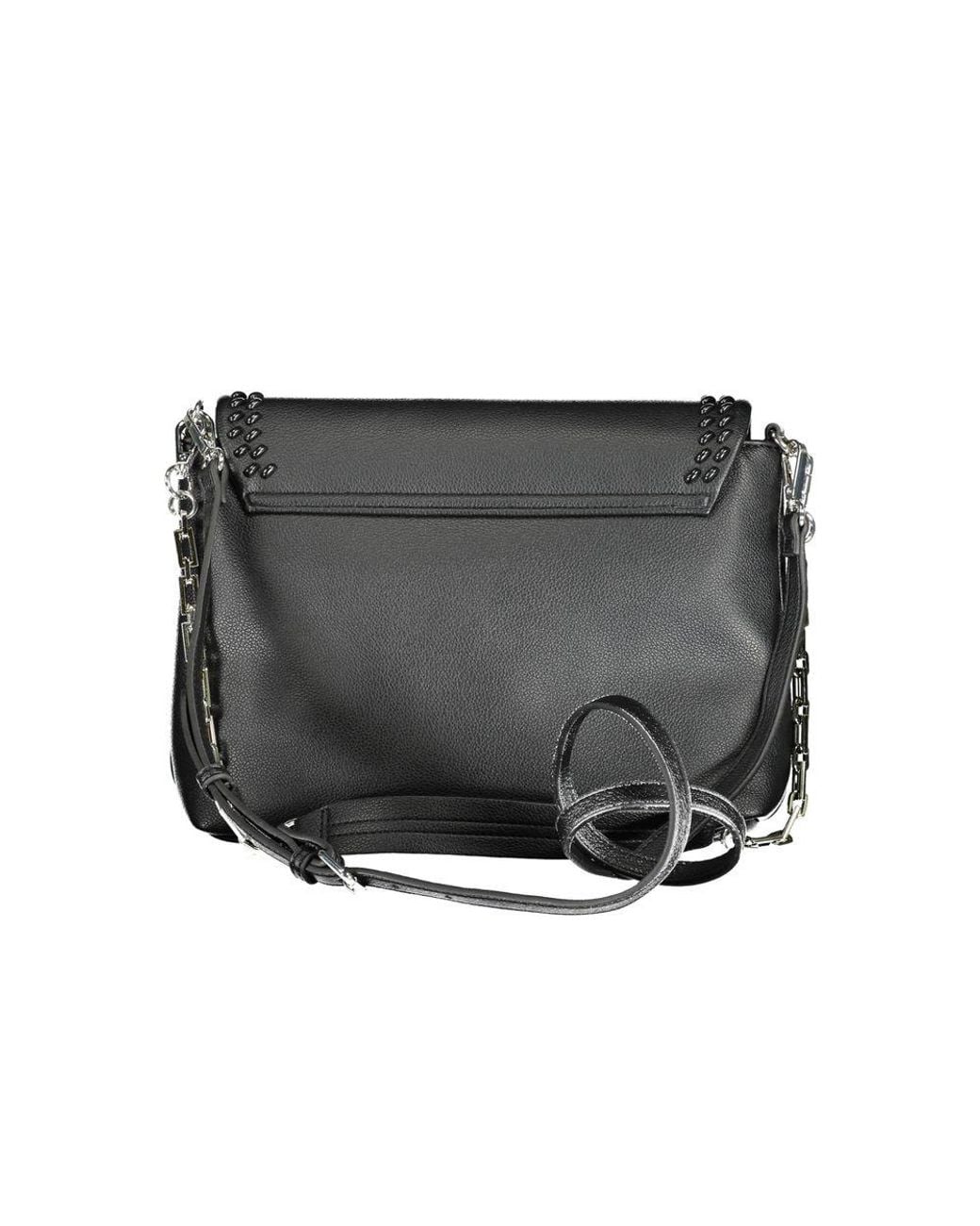 Byblos Gray Black Polyurethane 's Shoulder Bag