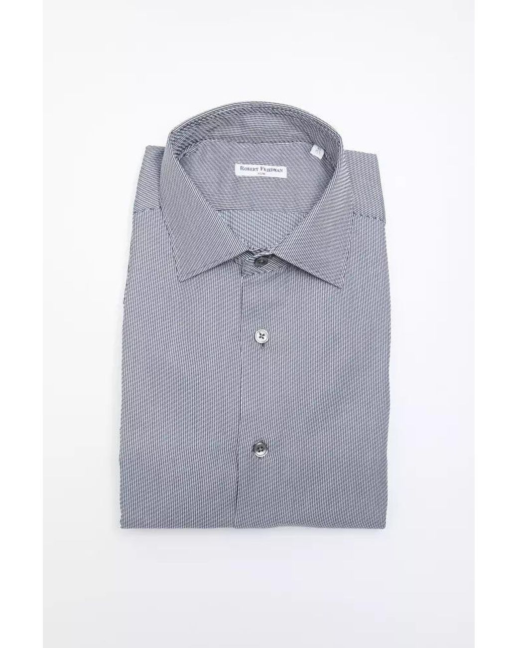Robert Friedman Gray Cotton Shirt for men