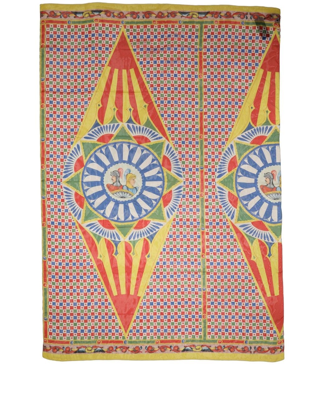 Dolce & Gabbana Multicolor Silk Carretto Print Stole Scarf