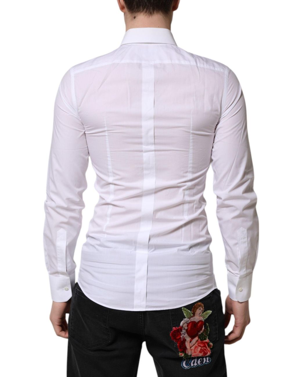 Dolce & Gabbana Purple Long Sleeves Dress Formal Shirt for men
