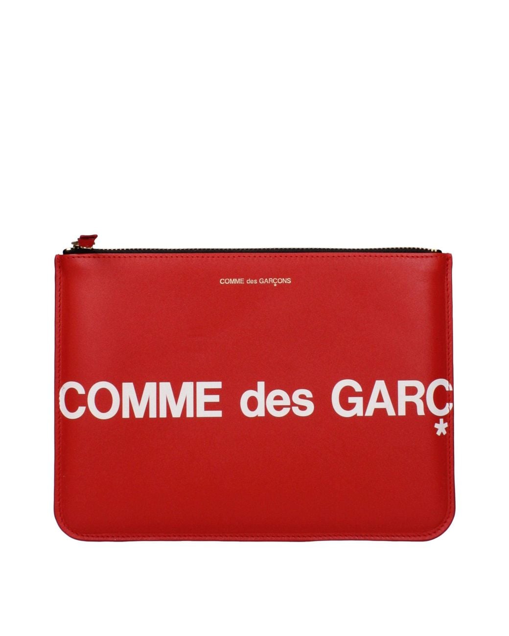 Comme des Garçons Red Leather Clutch Bag