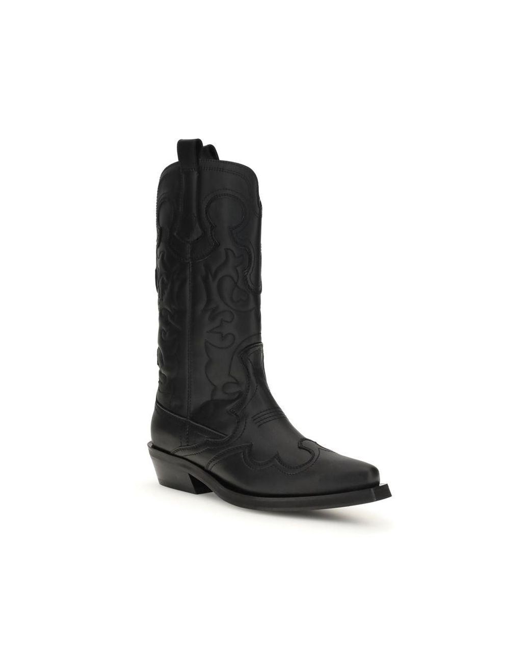 Ganni Black Recycled Leather Lace