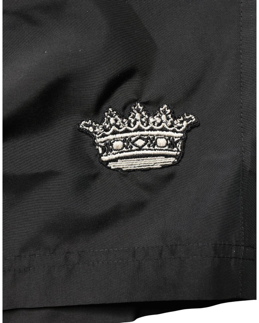 Dolce & Gabbana Black Polyester Drawstring Men Shorts Swimwear for men