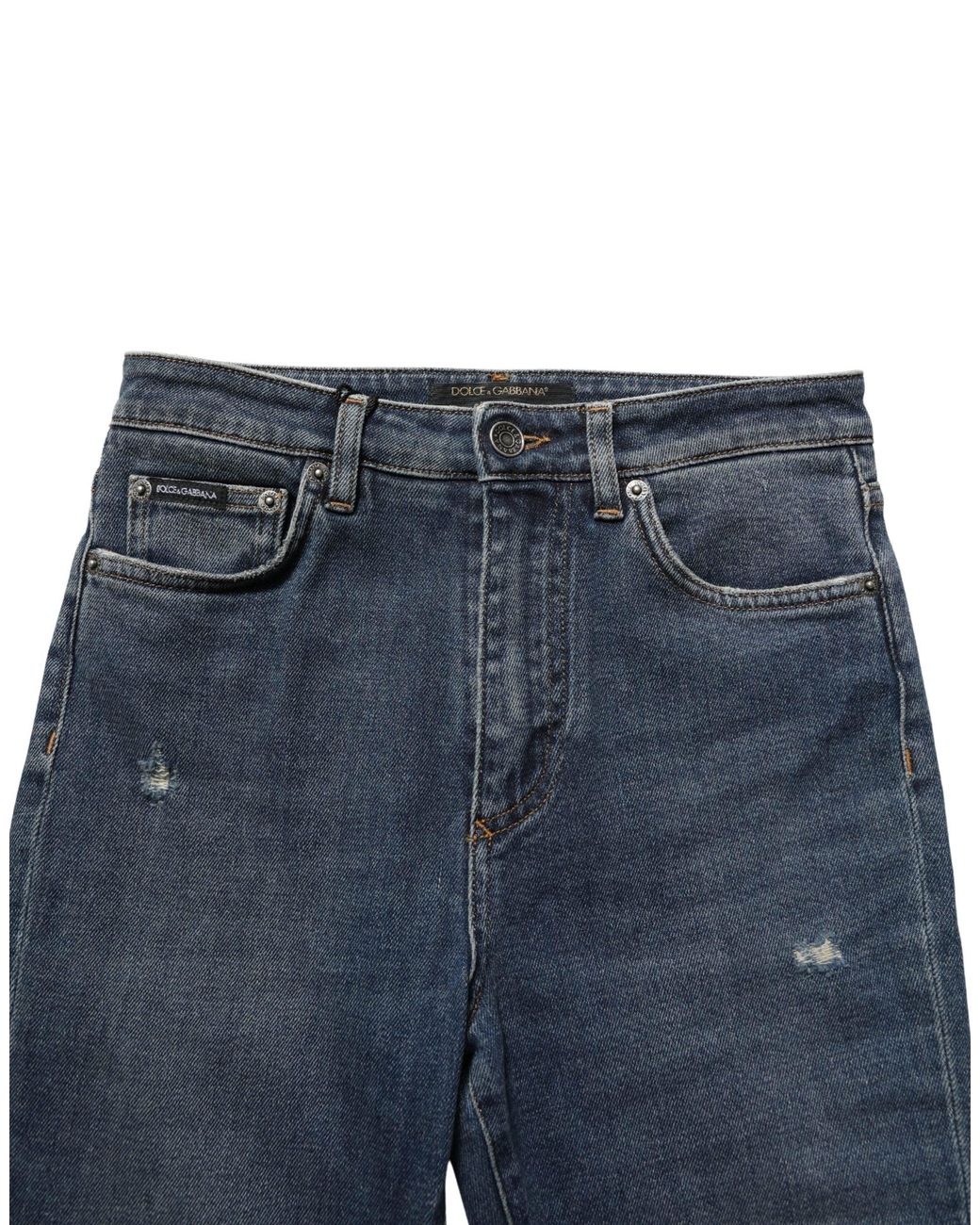 Dolce & Gabbana Blue Cotton Stretch Skinny Denim Trouser Jeans