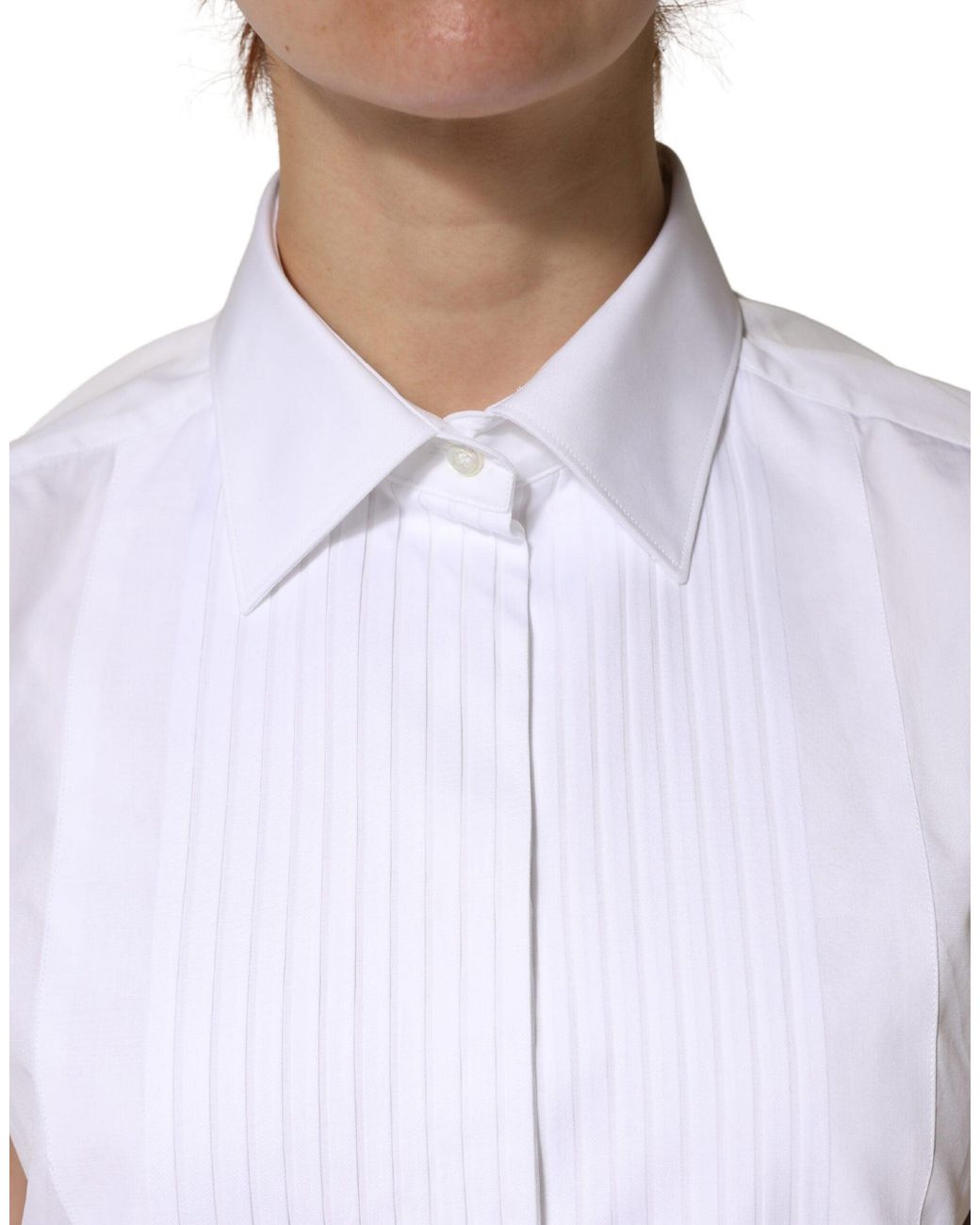 Dolce & Gabbana White Dolce Gabbana Collared Sleeveless Polo Shirt Top