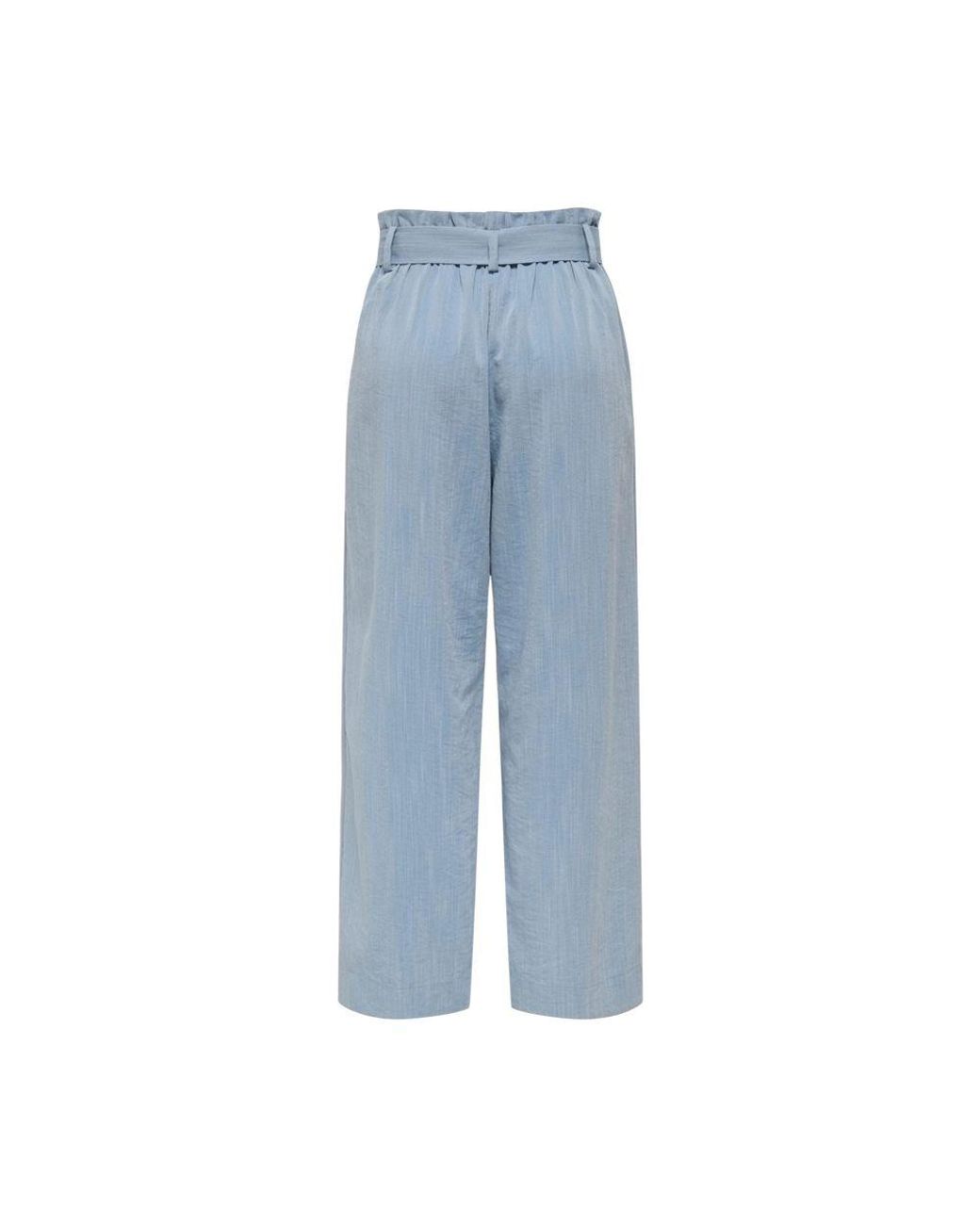 ONLY Blue Viscose Casual Pants