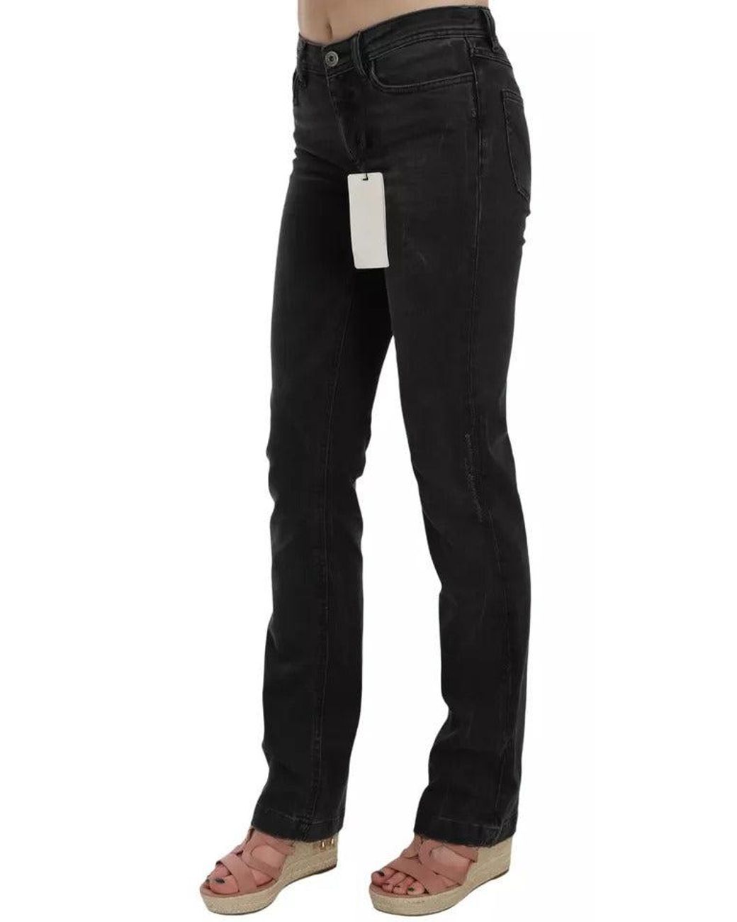 Dolce & Gabbana Black Slim Fit Cotton Jeans D&G Pants