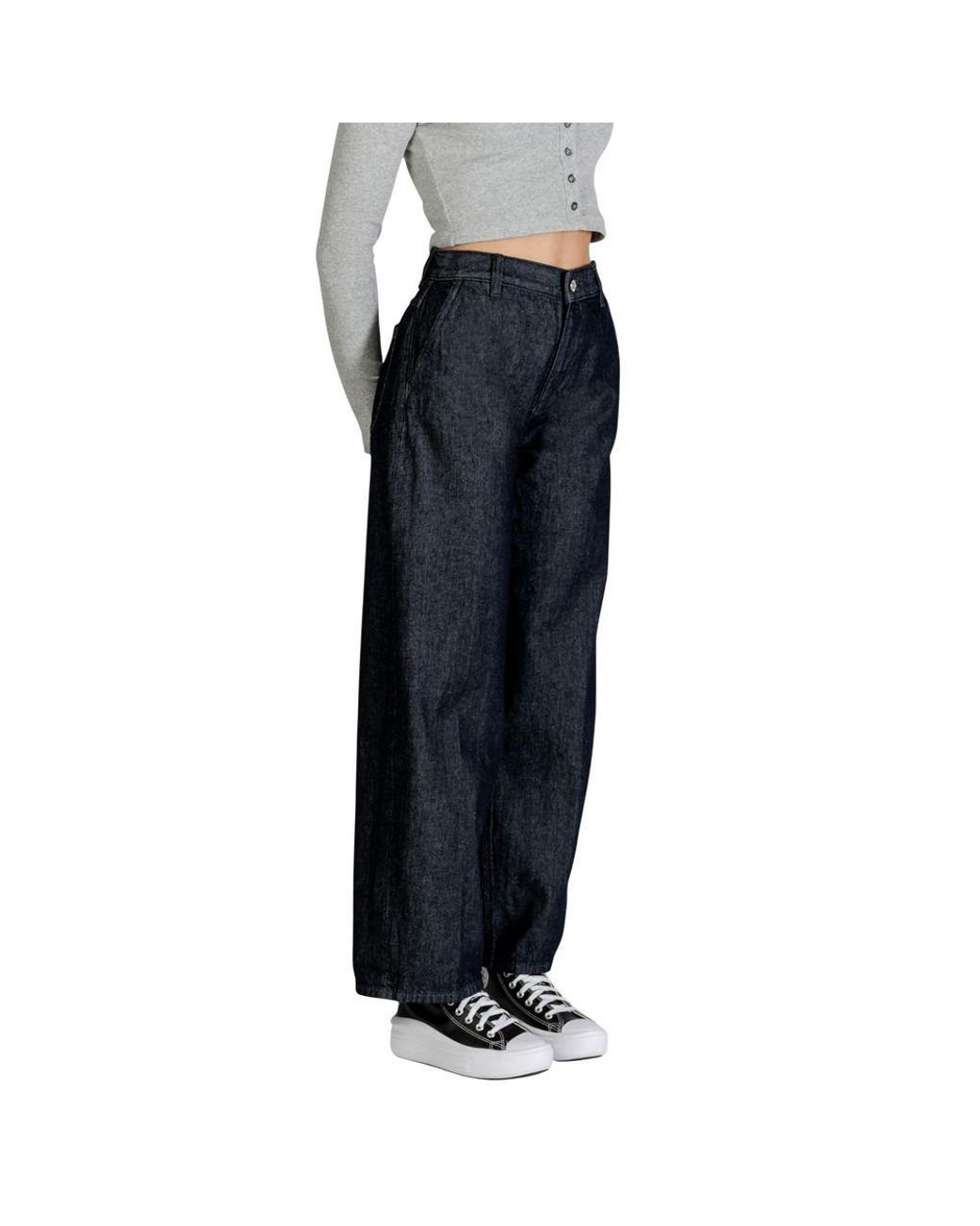 Calvin Klein Blue Cotton Bootcut Jeans