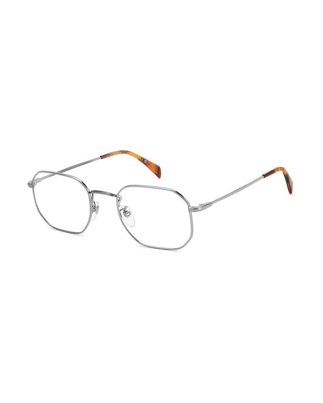 David Beckham Metallic Silver Metal Glasses (frames) for men