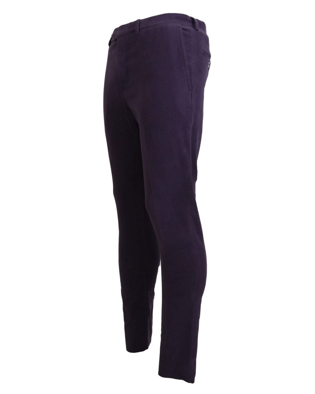 Bencivenga Blue Purple Pure Cotton Tapered Mens Pants for men
