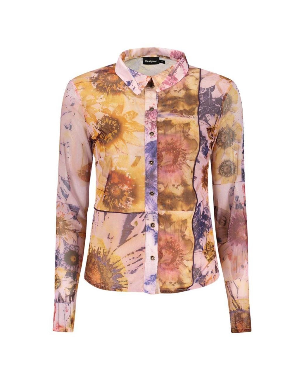 Desigual Pink Polyester S Shirt