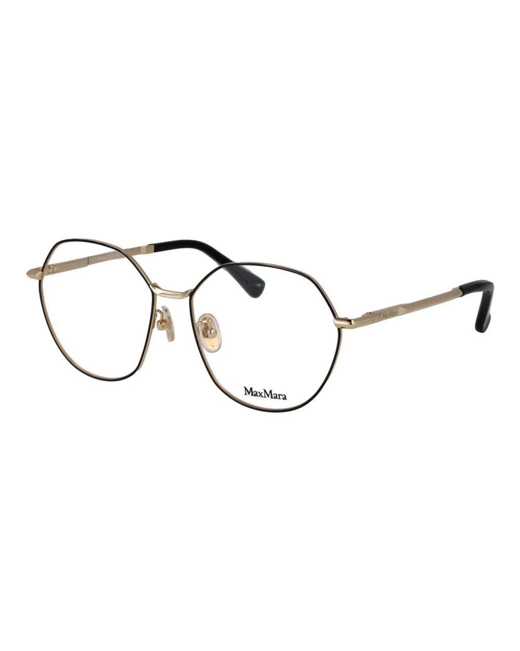 Max Mara Metallic Black Metal Glasses (frames)