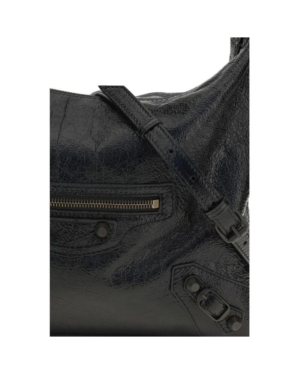 Balenciaga Black Lamb Ovis Aries Aries Shoulder Bag