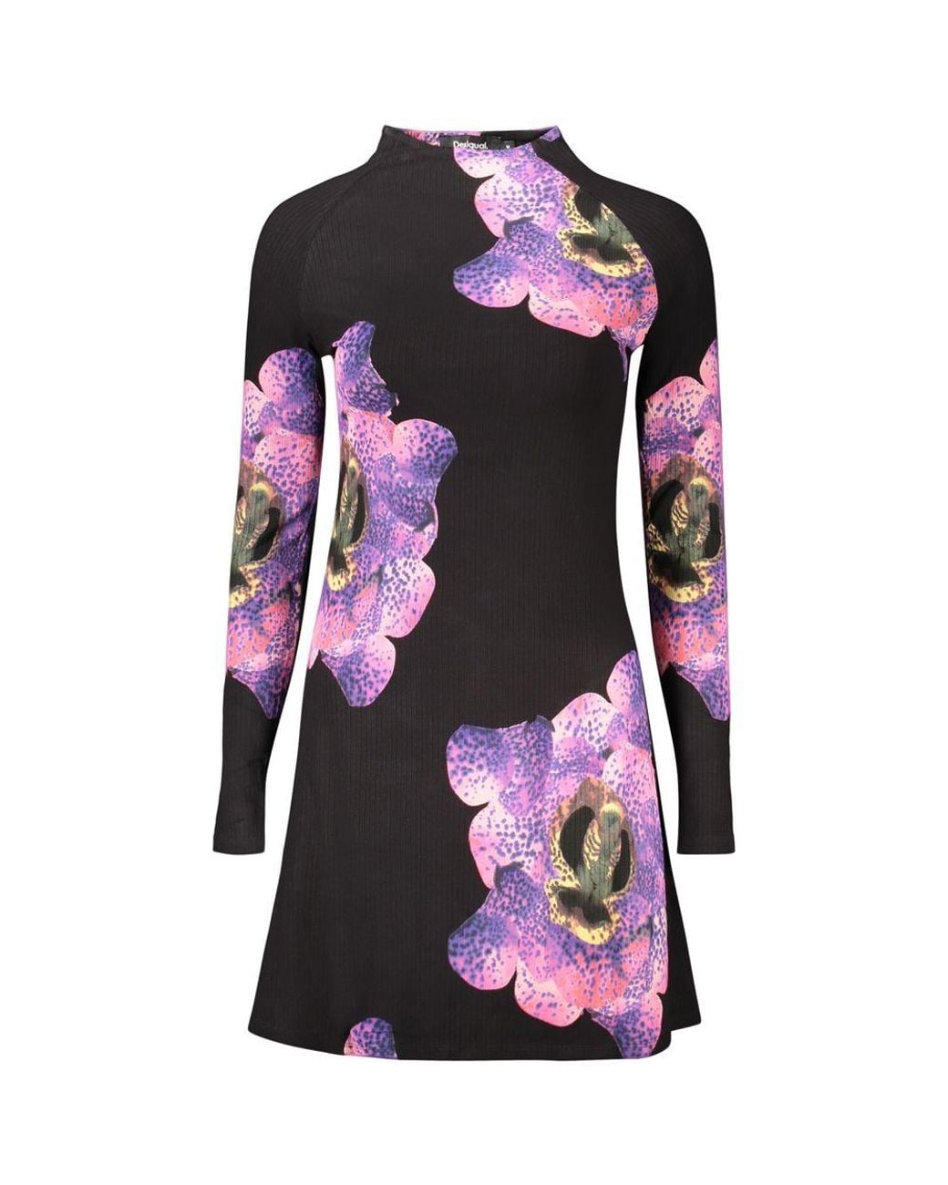 Desigual Black Viscose Dress