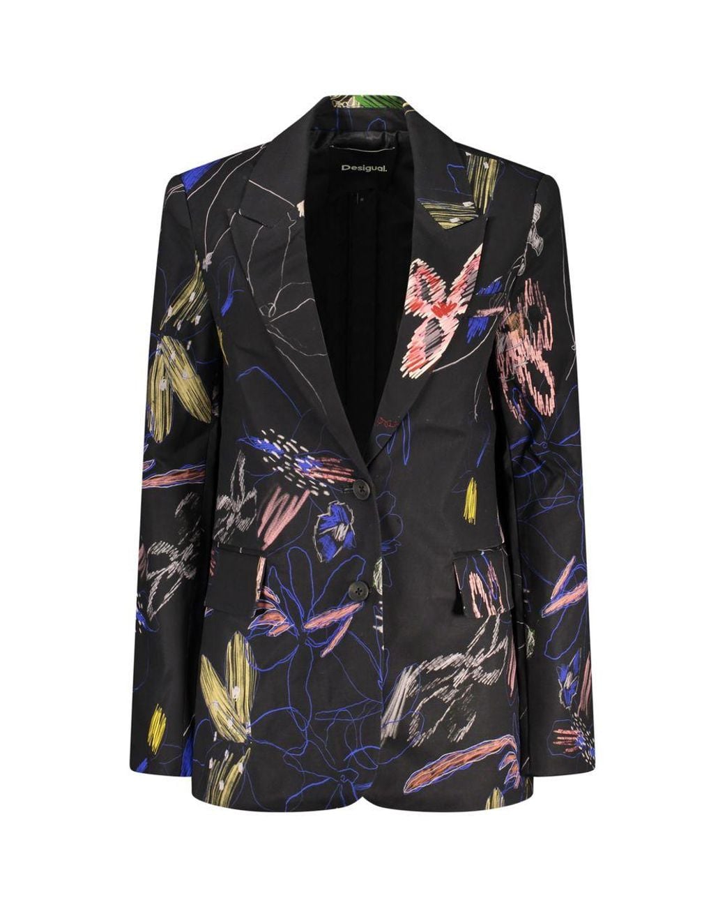 Desigual Black Cotton Blazer