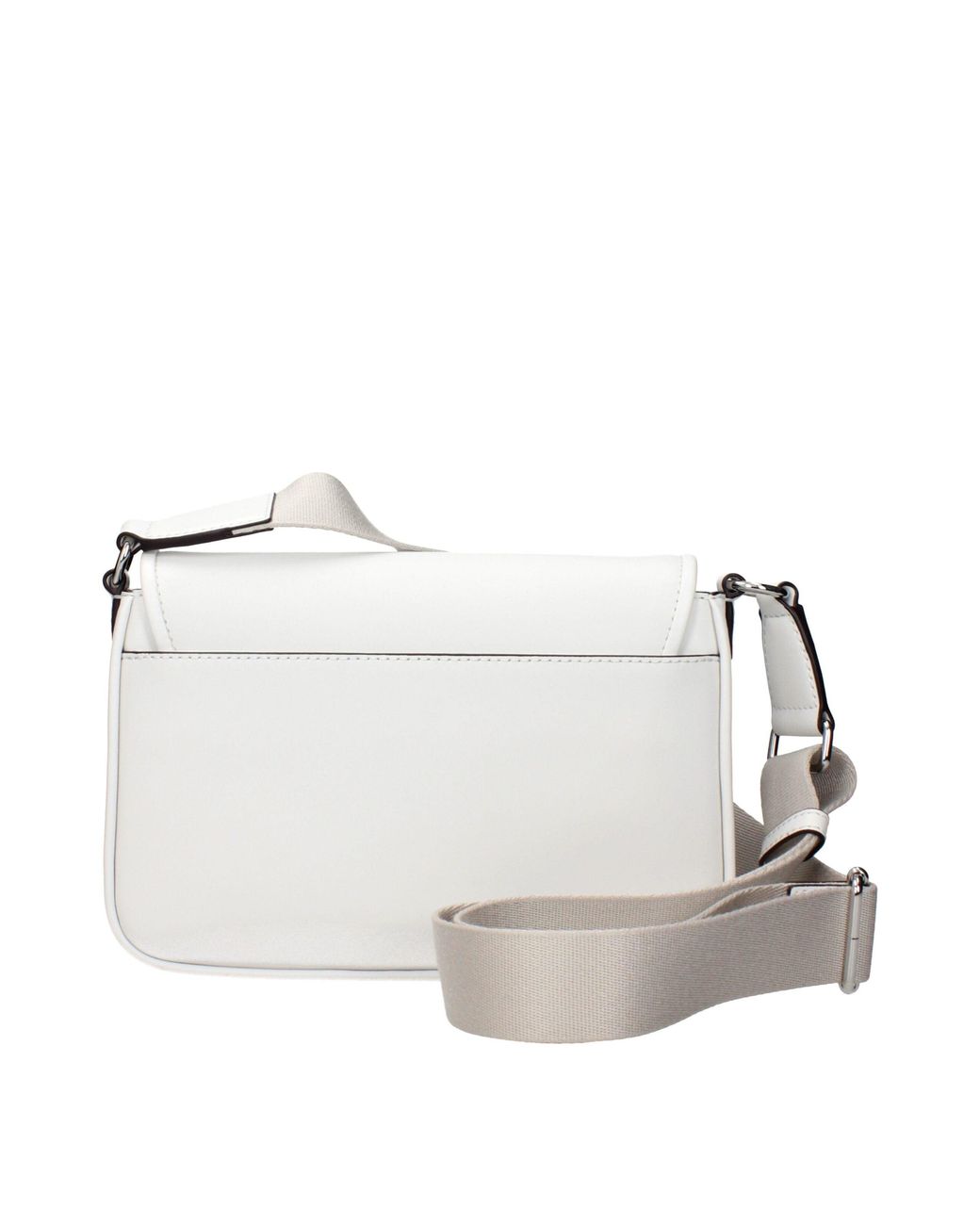 Michael Kors White Bradshaw Crossbody Bag Leather/Optical