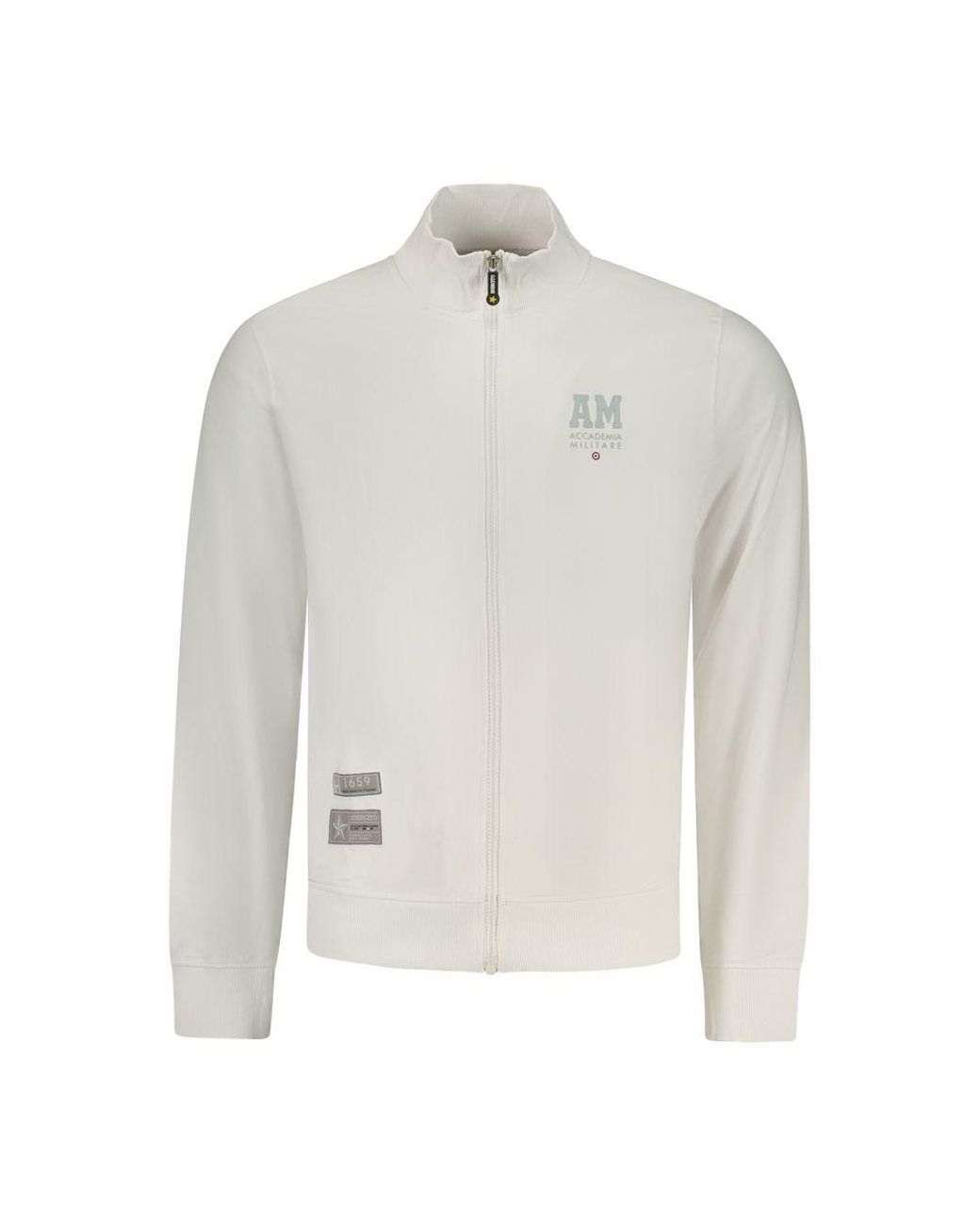 Accademia Militare White Cotton Men's Sweatshirt for men