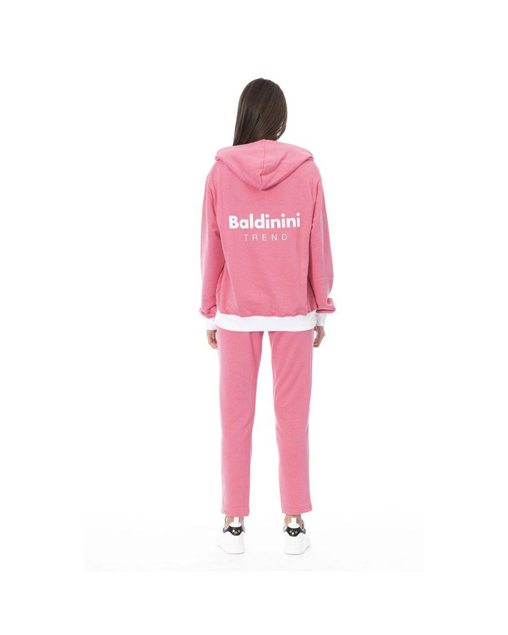 Baldinini Pink Multicolor Cotton Sweater