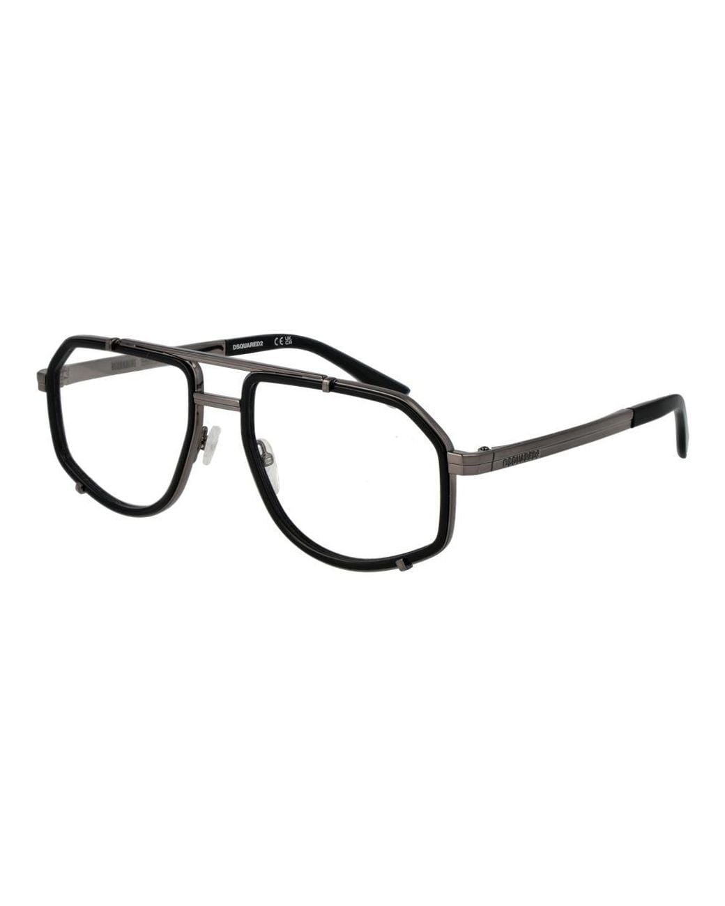 DSquared² Black Metal Glasses (Frames) for men