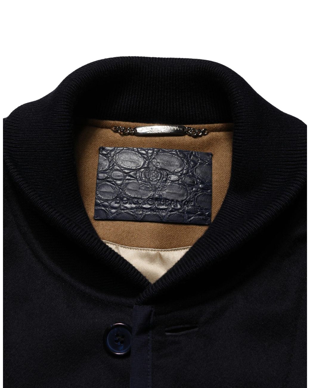 Dolce & Gabbana Black Cashmere Knitted Button Down Jacket for men