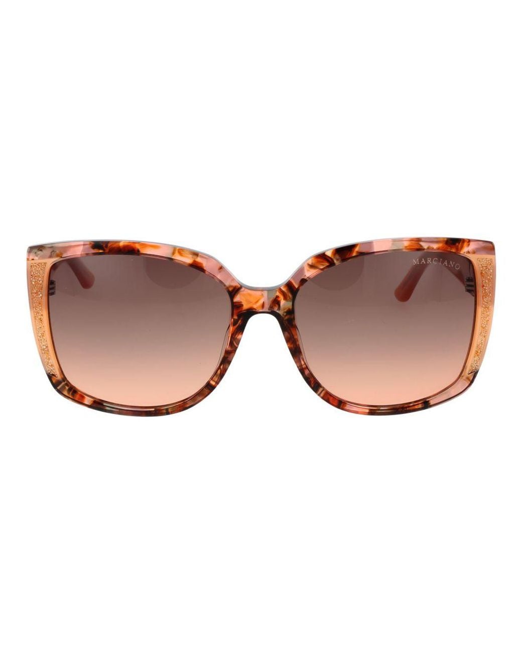 MARCIANO BY GUESS Brown Multicolor Plastic Sunglasses