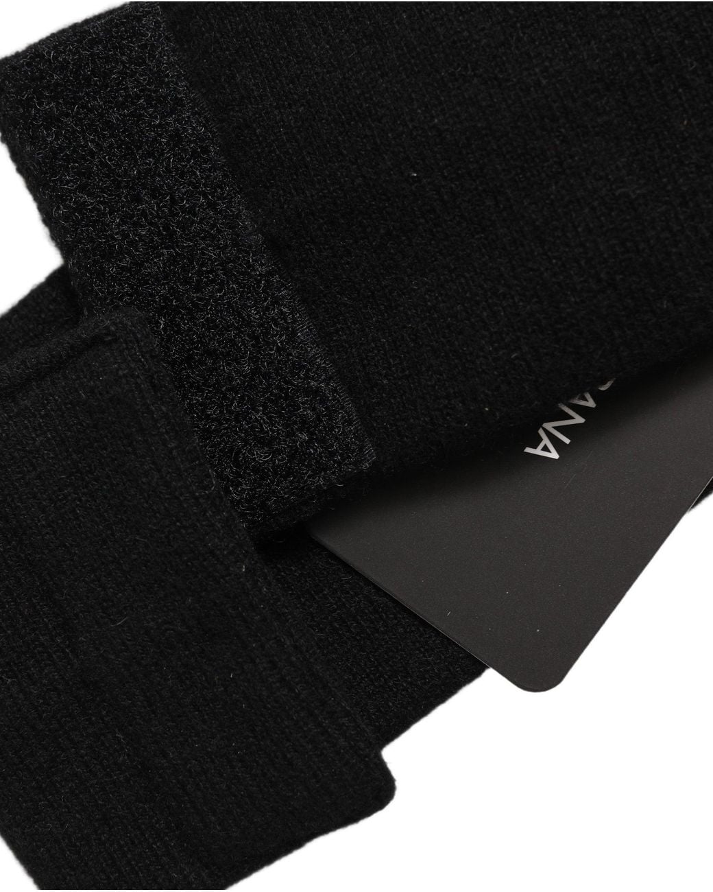 Dolce & Gabbana Black Cashmere Knitted Logo Head Band One Size for men