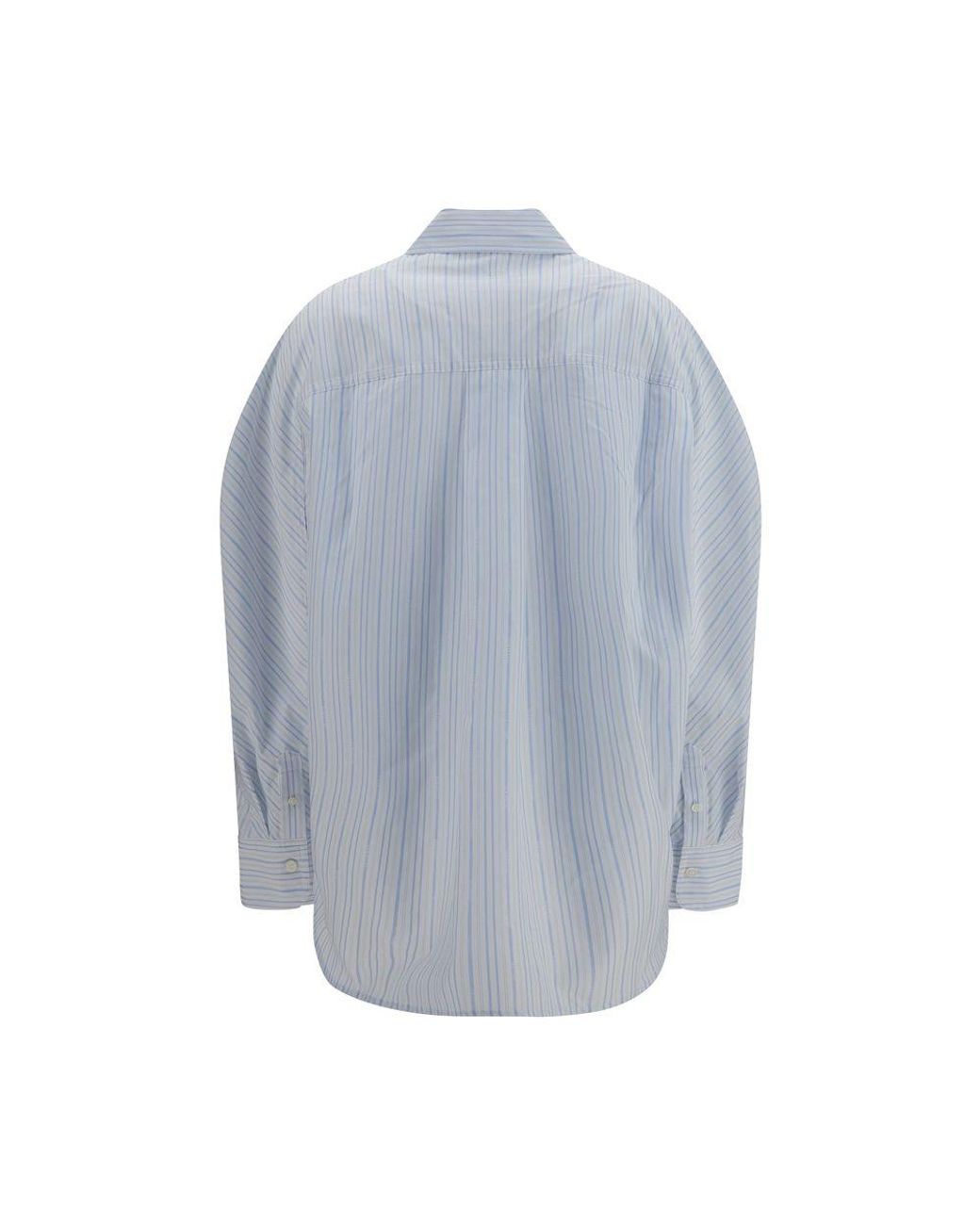 Jacquemus Gray Blue Cotton Dress Shirt