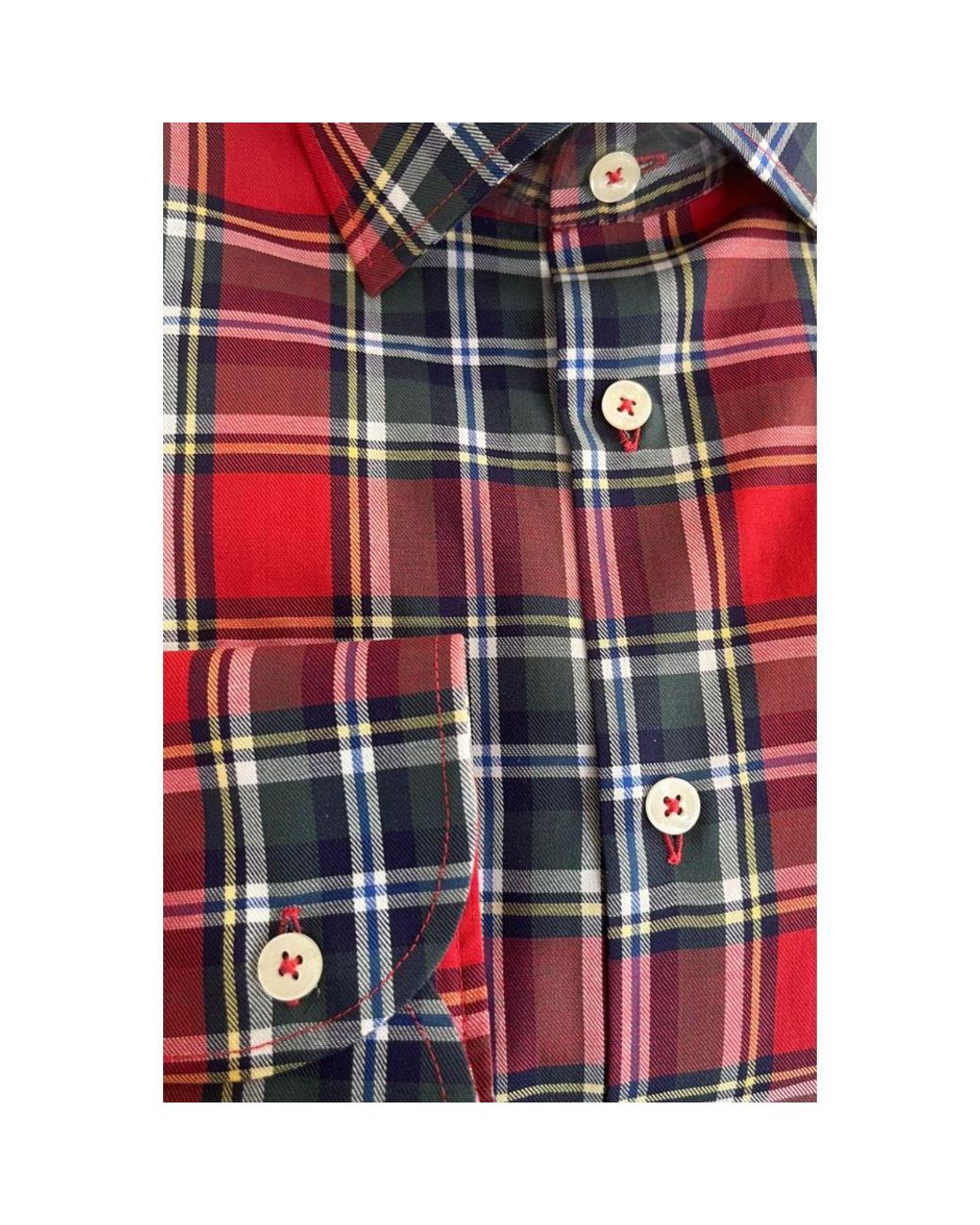 Baldinini Red Multicolor Cotton Men Shirt for men