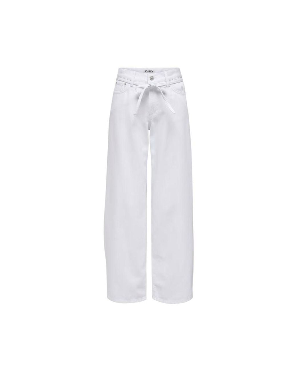 ONLY Black White Cotton Mom Jeans