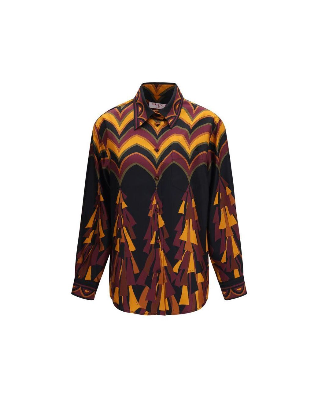 Emilio Pucci Multicolor Silk Pattern Shirt