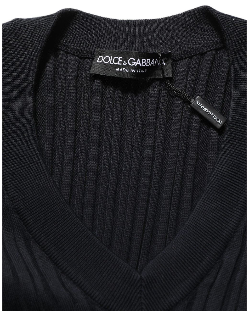 Dolce & Gabbana Black Silk Blend V for men
