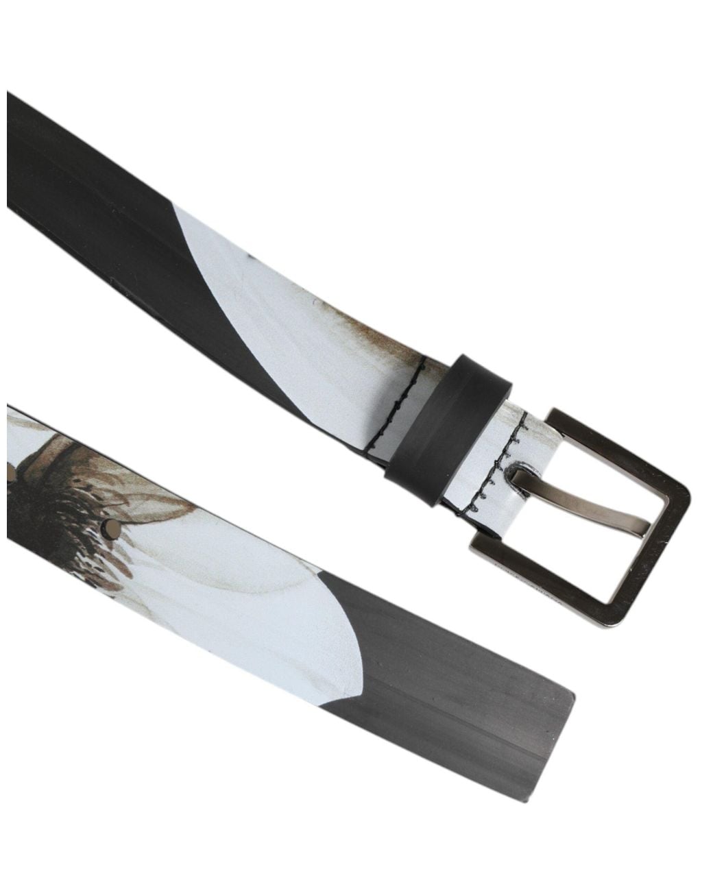 Dolce & Gabbana Black Printed Buckle Belt for men