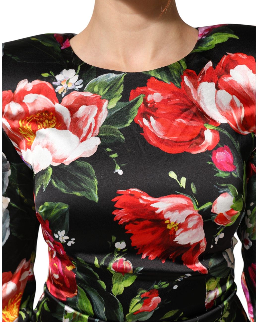 Dolce & Gabbana Black Floral Fiori Pittorici Mini Bodycon Dress in Red | Lyst Dolce & Gabbana Black Floral Fiori Pittorici Mini Bodycon Dress in Red | Lyst