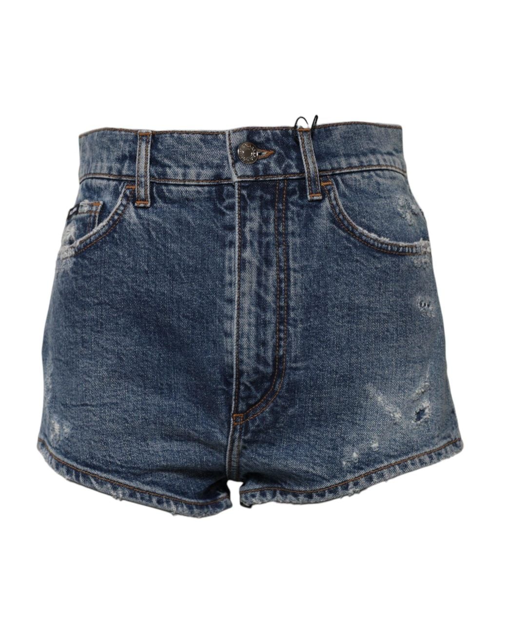 Dolce & Gabbana Blue Denim Distressed Shorts