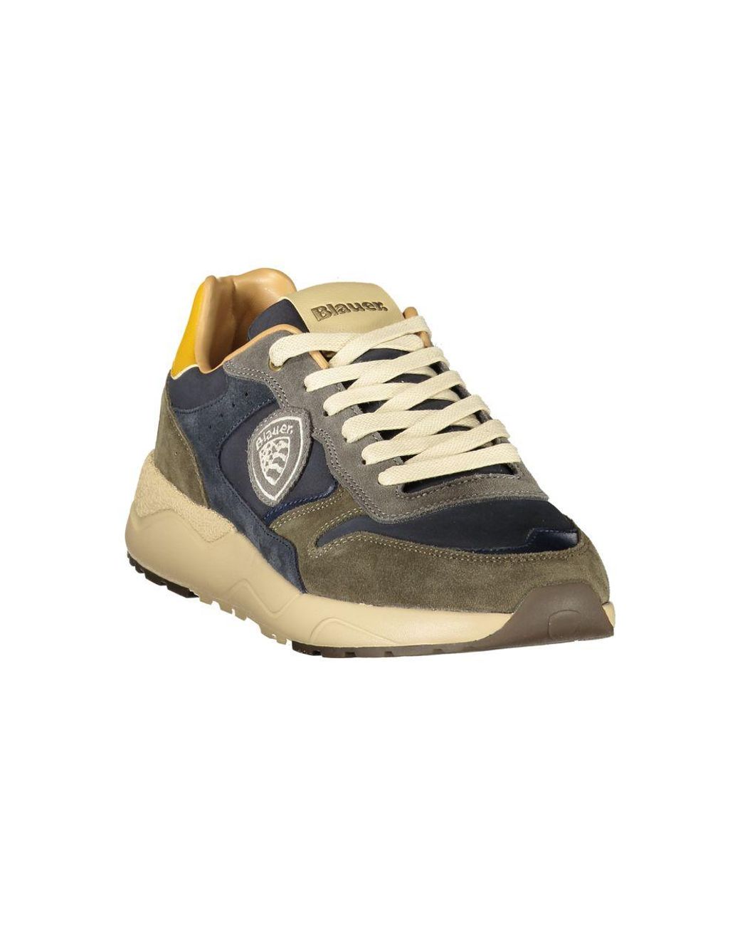 Blauer Green Polyester Athletic Sneakers for men