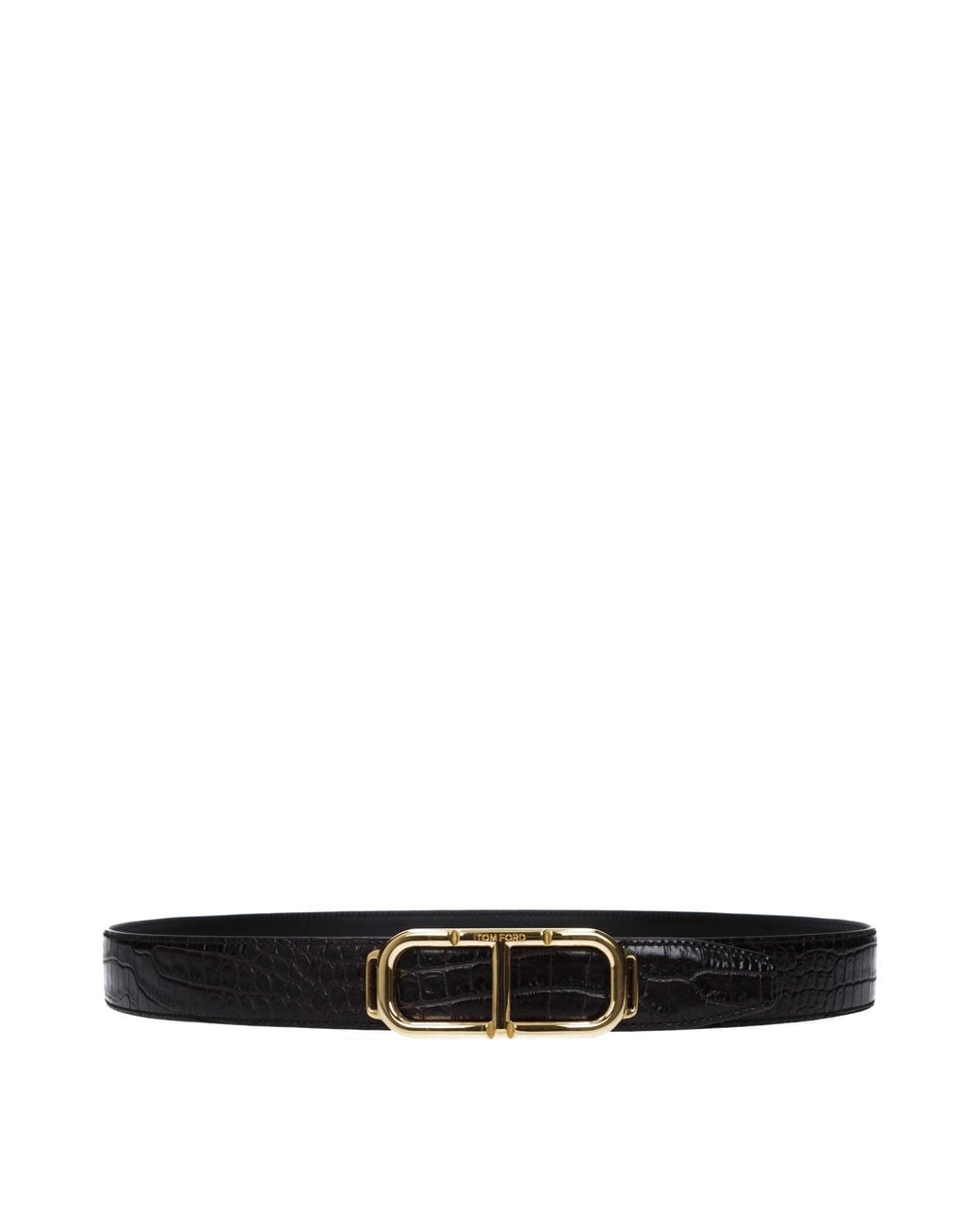 Tom Ford Black Brown Leather Regular Belt for men