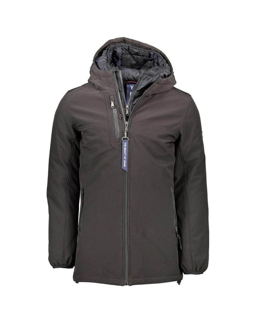 Yes Zee Gray Polyester Jacket for men