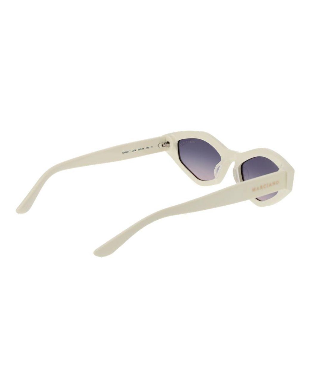 MARCIANO BY GUESS Metallic White Plastic Sunglasses