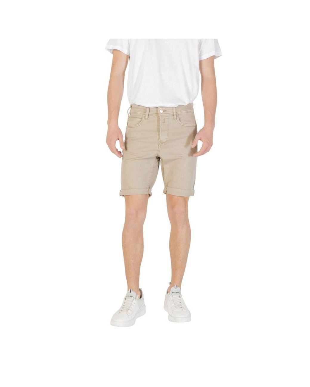 Replay Natural Cotton Bermuda Shorts for men