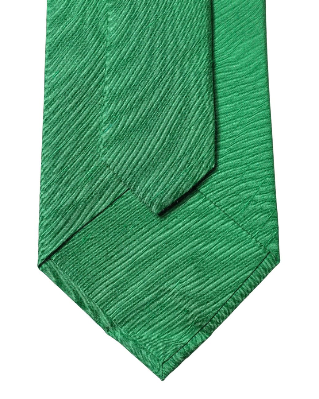 Dolce & Gabbana Green Solid Silk Cotton Adjustable Neckwomen's Tie