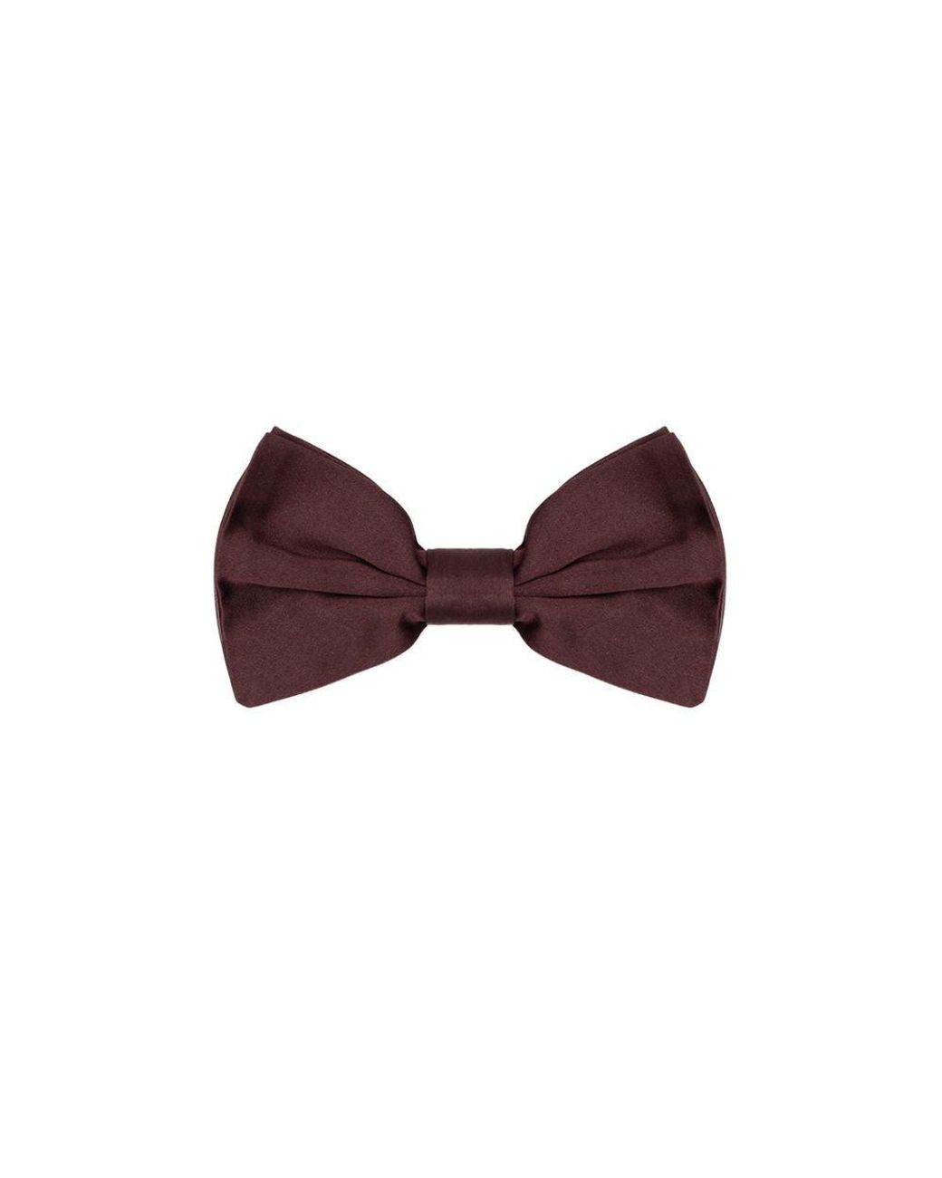 Dolce & Gabbana Purple Burgundy Silk Bow Tie for men