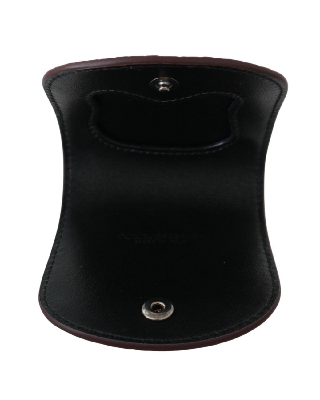 Dolce & Gabbana Brown Refined Caimano Leather Coin Case for men