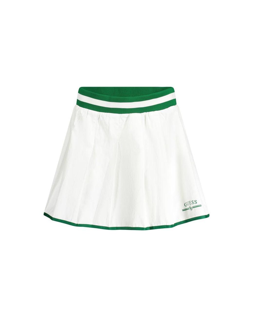 Guess Green White Polyester Skirt