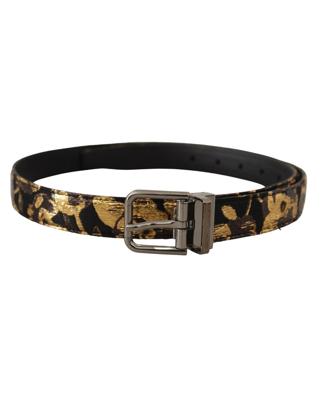 Dolce & Gabbana Black Leather Belt With Buckle for men