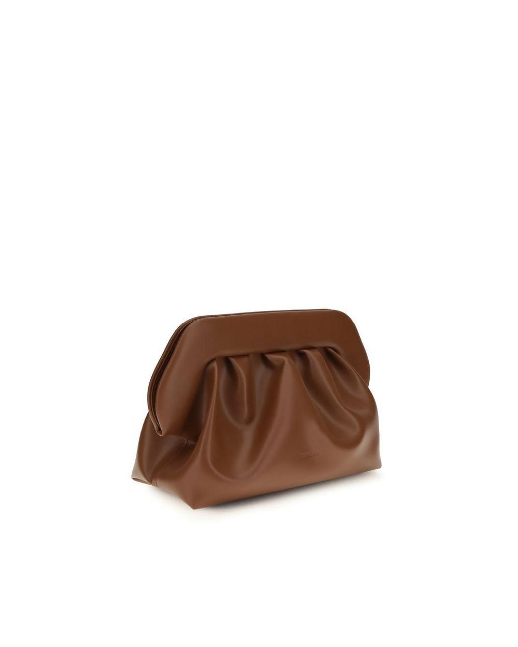 THEMOIRÈ Brown Vegan Leather Clutch Bag